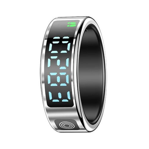Bague Connectée Taille 12 Contrôle Gestuel Suivi Santé Modes Sport Étanche Noir Argent Yonis