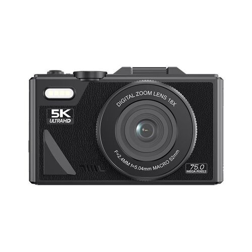 Appareil Photo Numérique 75MP 5K Avec Zoom 18X Et Écran Inclinable WiFi Noir YONIS