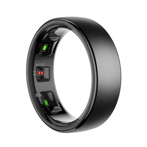 Bague Connectée Argentée Étanche Suivi Santé Sport Sommeil 5-7 Jours Autonomie Noir Yonis