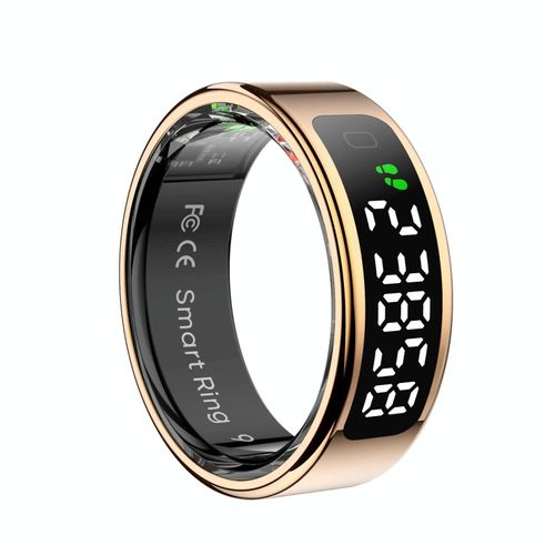 Bague Connectée Or Taille 13 Étanche Suivi Santé Sport Sommeil Bluetooth 5.2 Or Yonis