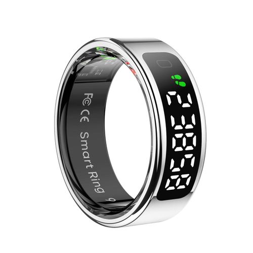 Bague Connectée Taille 12 Suivi Santé Sport Sommeil Etanche Bluetooth 5.2 Argent Yonis