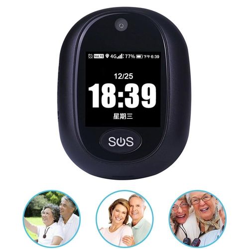 Traceur GPS Étanche 4G Avec Appel Vidéo Et Suivi Santé Écran Tactile 1.3 Pouces Noir YONIS