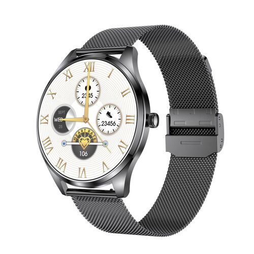 Montre Connectée Étanche Avec Écran AMOLED Et Appels Bluetooth Gris YONIS