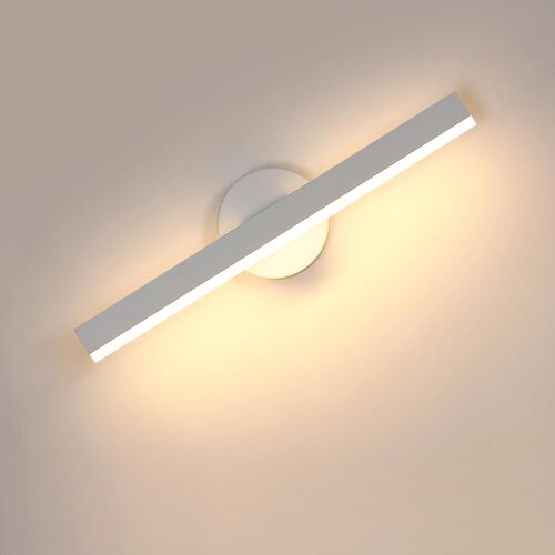 Applique Murale Led,12w Lampe Murale En 300° Rotatif,Lampadaire Mural 3000k Lumière Chaude,Moderne Applique Murale Interieur Blanc Pour Salon,Chambre,Couloir,Escalier,38cm