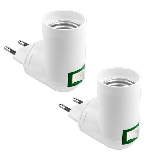 Kalanka-Douille E27 Sans Fil Avec Interrupteur Pour Lampe Murale, Support Led Ac 230v - Adaptateur Pour Lit, Lot De 2 (Sans Ampoule)