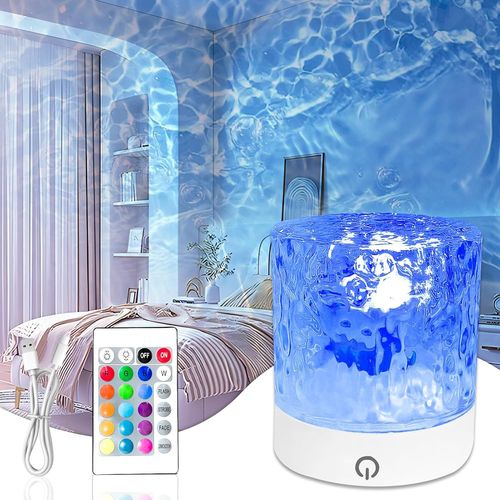 Aurore Projecteur Ciel Etoile,Lampe Ocean,Projecteur Vague Ocean,Led 16 Couleurs Lampe Effet Eau,Avec Télécommande,Projecteur Aurore Boréale,Lampe Galaxie,Pour Projecteur De Plafon[VEI9271951]