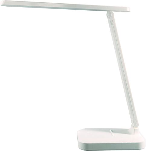 KALANKA-KAPA, Lampe de Bureau LED, Pliable, 3 Niveaux d'Intensité Lumineuse, Contrôle Tactile, Port USB, Blanc, Design Épuré et Pratique