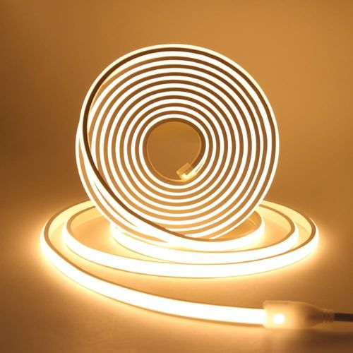 Lumière Au Néon Led Cob, Bande Led Ip65 Etanche Bande Lumineuse 220v Super Lumineux 288 Leds/M Flexible Bande Lumière Pour Diy Projets D'éclairage Intérieur Et Extérieur (Blanc Chaud, 4m)
