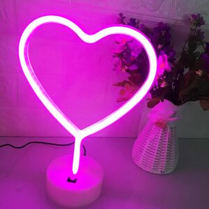 Lampe LED Décorative Néon « Queen » Rose – 35x8x19 Cm – Câble USB 1,8m Avec Interrupteur – Pour Chambre, Salon, Ambiance – Faible Consommation