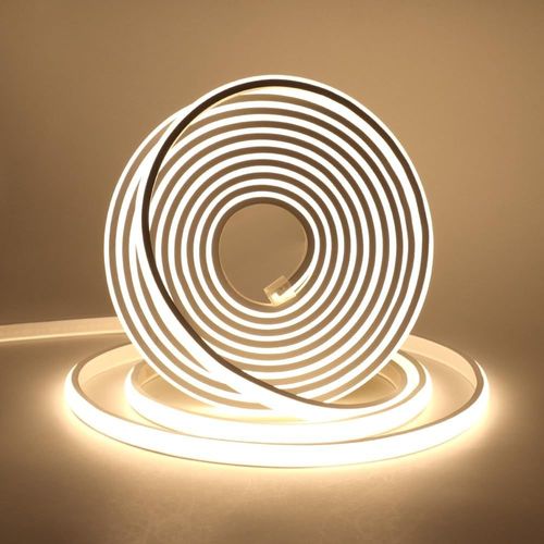 Lumière Au Néon Led Cob, Bande Led Ip65 Etanche Bande Lumineuse 220v Super Lumineux 288 Leds/M Flexible Bande Lumière Pour Diy Projets D'éclairage Intérieur Et Extérieur (Blanc Chaud, 4m)