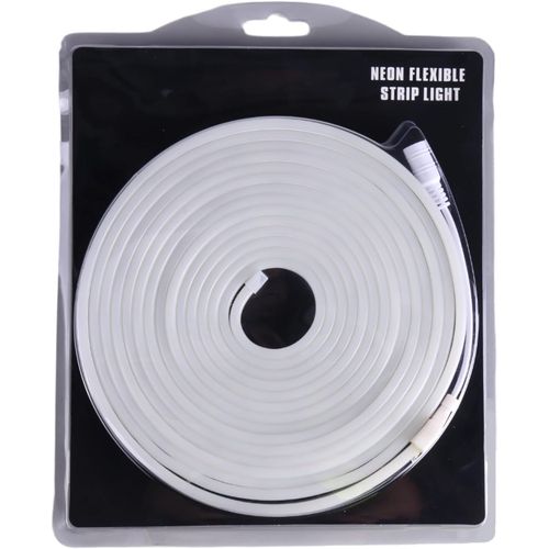 Bande Lumineuse Led Néon Flexible 12v,5m 6x12mm 120 Leds/Mètres. Couleur Blanc Neutre 4200k. Coupez Tous Les 2,5 Cm. Décoration Intérieure Et Extérieure,Parfaite Pour La Maison