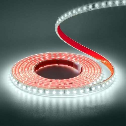 Bande Lumineuse Led 220v Smd 2835,120 Led/M,Étanche Ip65,Bande Lumineuse Flexible Pour Lanterneaux De Toit,Salon,Cuisine,Décoration (Lumière Blanche (6000-6500k),2m)