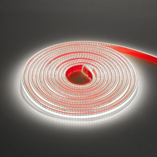 Bande Led Etanche 220v, Cob 288leds/M Ruban Étanche Ip65 Découpable Flexible Bande Lumineuse Pour Miroir, Maison, Chambre, Cuisine, Décoration.5m,Blanche