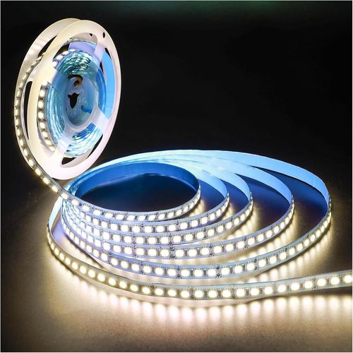 Ruban Led Blanc Naturel 4000k 12v 5050 Ip20, Bandes Led 5m & 600 Led Super Brillantes Pour Chambre Et Cuisine