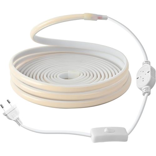220v Ruban Led Exterieur Etanche 2mètre,Cob Bande Lumineuse 288leds/M,Bandeau Rubans À Led Blanc Chaud 3200k,Décoration De La Maison Éclairage,Cuisine,Jardin,Lumière Led Avec Interrupteur