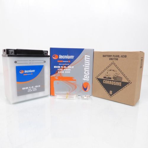 Batterie Tecnium Pour Moto Honda 750 Vfr F 1987 À 1989 Yb14-B2 / 12v 14ah Neuf