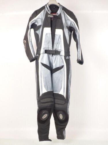 Combinaison Grise Pour Moto Route Cuir Deux Pièces Mike The Bike Pour Moto Taille 40 Neuf