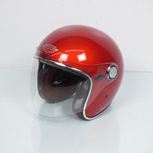 Casque Jet Homme Femme Taille Xs 53-54 Torx Salt Lake Rainbow Red Gloss Neuf