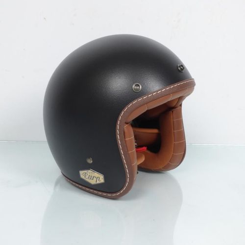 Casque Jet Noir Mat Torx Pour Homme / Femme Taille Xs Wyatt Earp Broken Black