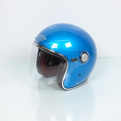 Casque Jet Homme Femme Taille Xs 53-54 Torx Salt Lake Rainbow Blue Gloss Neuf