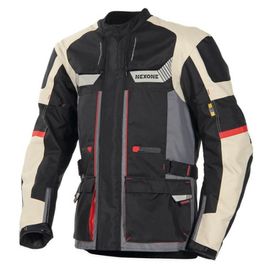 Blouson Veste Moto Nexone Touring Adventure 4 Saisons Pour Homme Taille Xxxxl 4xl Beige Bleu Et Rouge Neuf