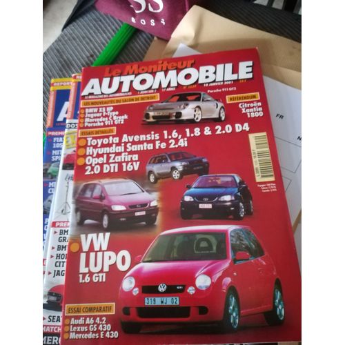 Le Moniteur 1229 De 2001 Opel Zafira 2.0 Dti 16v,Lupo Gti,Bmw X5 Le Mans,Mercedes E430,Audi A6 4.2 Quattro,Lexus Gs430,Hyundai Santa Fe 2.4,Toyota Avensis 1.6,1.8,2.0 D4 Vvti,Xantia 1.8