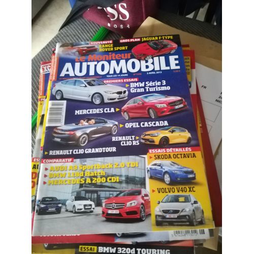 Le Moniteur 1546 De 2013 Bmw Serie 3 Gt,118d Hatch,Mercedes Cla,A200 Cdi,Opel Cascada,Clio Rs 200 Edc,Skoda Octavia 1.2 Tsi,1.6 Tdi,Volvo V40 Cross Country D3,T5 Awd,Audi A3 Sportback 2.0 Tdi,Toyota S