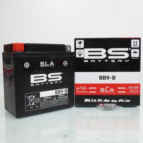 Batterie Sla Bs Battery Pour Scooter Aprilia 125 Sr Motard 2012 À 2016 Yb9-B / 12v 9ah Neuf