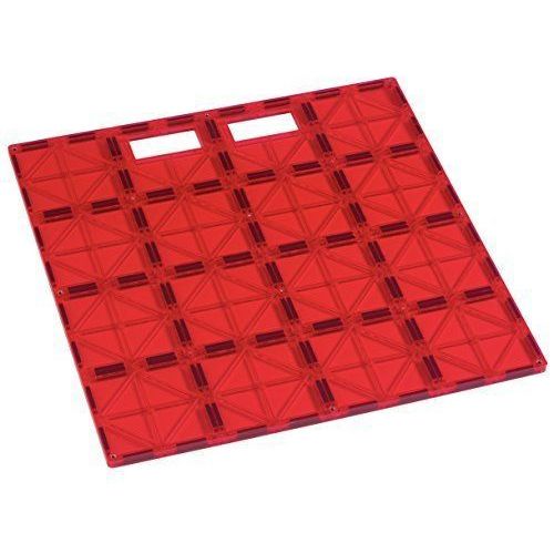 Playmags : Tuile Stabilisatrice de construction Extra Durable 30 x 30cm avec poignée portative pour jouer facilement - extension idéale pour tout coffret aimanté - compatible avec toutes les grandes marques. (Les couleurs peuvent varier).