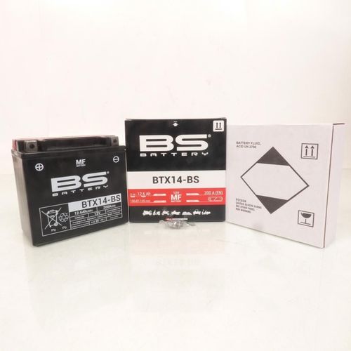 Batterie Bs Battery Pour Scooter Piaggio 125 X Evo - Etrier Ar 1 Axe 2007-2016 Ytx14-Bs / 12v 12ah Neuf