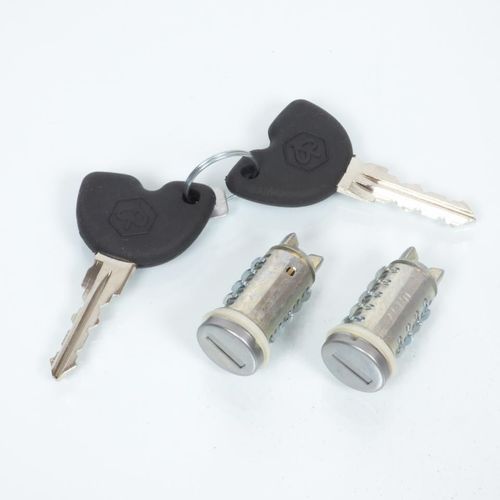 Kit Serrure Origine Pour Scooter Piaggio 50 Zip 2 Barillets Et 2 Clés Neuf