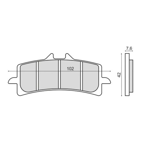 Plaquette De Frein Sinter Pour Moto Honda 1000 Cbr 2014 À 2016 Sc59g / Av Neuf