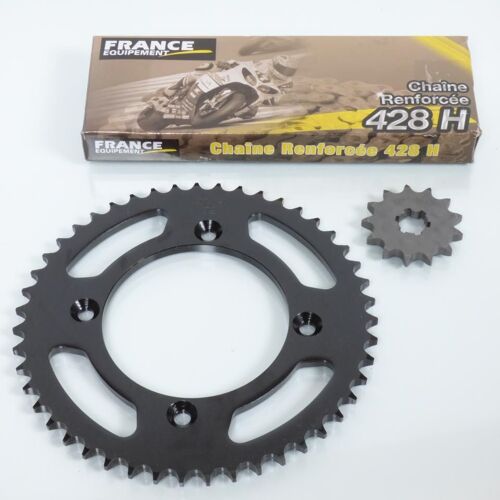 Kit Chaîne France Equipement Pour Moto Yamaha 80 Yz Grandes Roues 1994 À 2001 13x47 / 4lb Neuf