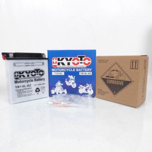 Batterie Kyoto Pour Moto Yamaha 750 Fz Genesis 1987 À 1993 Yb14l-A2 / 12v 14ah Neuf