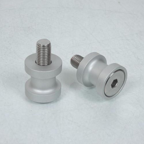 Paire De Diabolo Levage Pion Argent M10 R&g Pour Moto Kawasaki 650 Er6-F 2007