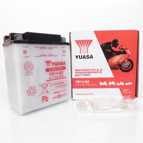 Batterie Yuasa Pour Moto Honda 750 Vfr F 1987 À 1989 Yb14-B2 / 12v 14ah Neuf