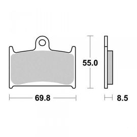Plaquette De Frein Brembo Pour Moto Suzuki 750 Gsxr 1988 À 1993 624hs Neuf