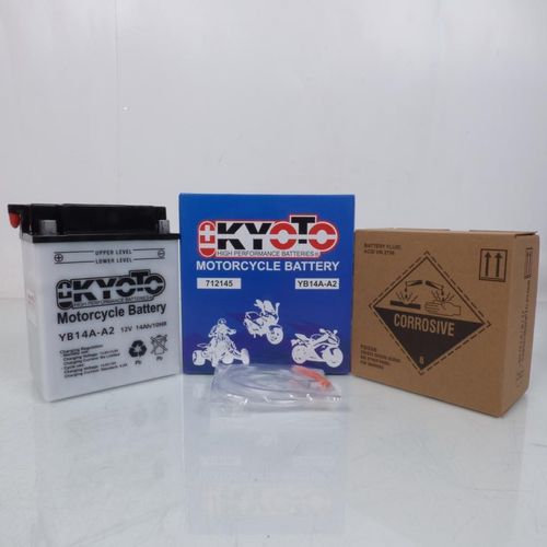 Batterie Kyoto Pour Quad Yamaha 250 Yfm X Bear Tracker 1999 � 2004 Yb14a-A2 / 12v 14ah Neuf