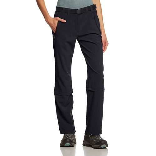 Cmp - Women's Stretch Zip Off Pant - Pantalon Convertible Taille 36, Noir