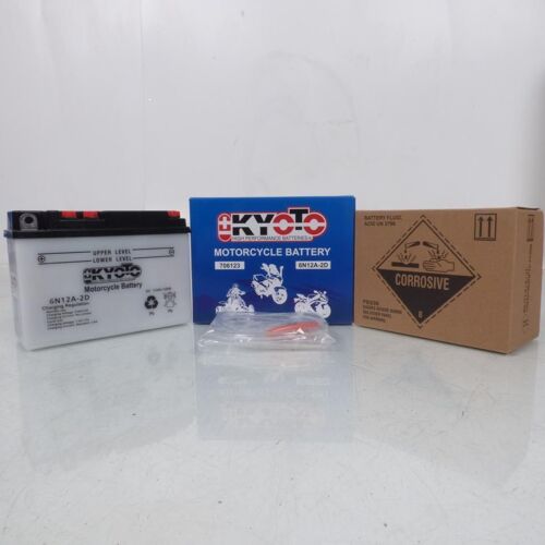 Batterie Kyoto Pour Moto Honda 125 Cmt 1978 À 1981 7n12a-2d / 6v 12ah Neuf
