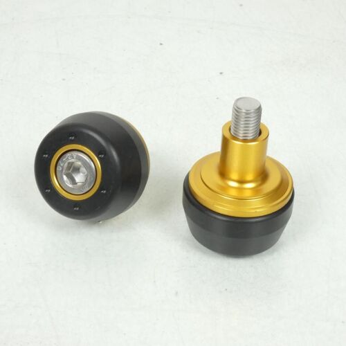 Paire Diabolo Noir Jaune Anodisé Pour Moto Kawasaki X100410r M10 P1.25 Neuf