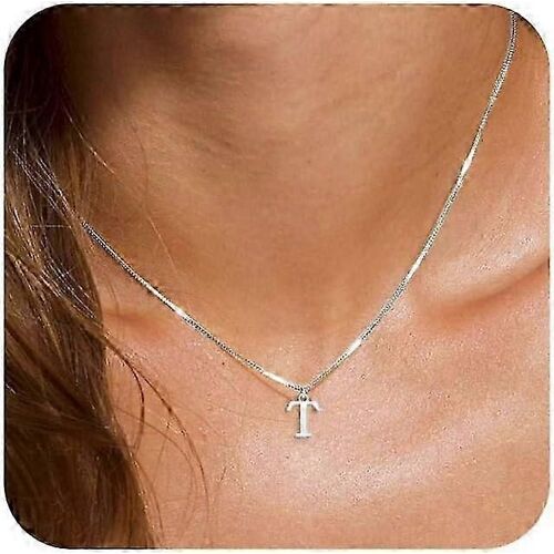 Collier Personnalisable Avec Initiale - Plaqué Or 14 Carats Ou Argent - Pendentif Délicat - Cadeau Pour Femmes Et Filles
