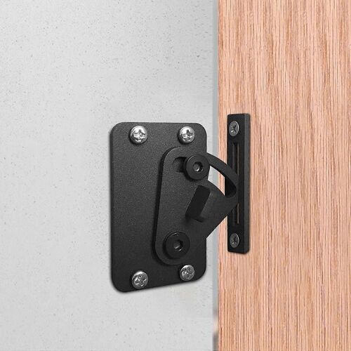 Serrures neuves en acier inoxydable noires pour portes et loquets pour porte de grange coulissante - serrure en acier inoxydable