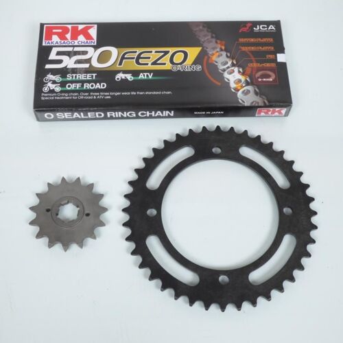 Kit Chaîne Fe 15x40 Pas 520 Pour Moto Yamaha 600 Xtz Tenere 1985 55w Neuf
