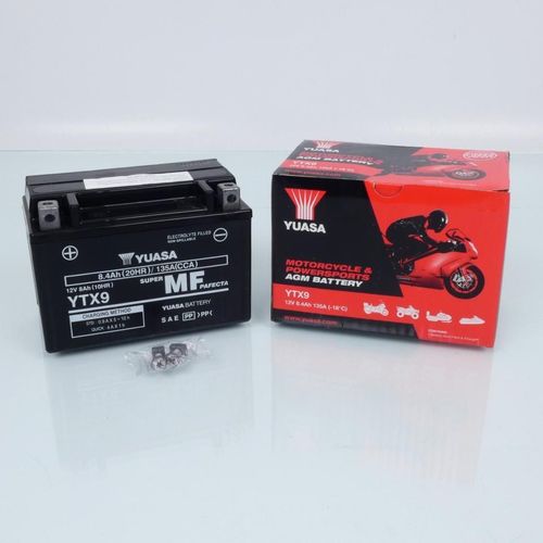 Batterie Sla Yuasa Pour Moto Honda 750 Vfr R Rc30 1988 À 1991 Ytx9-Bs / Ytx9 / 12v 8.4ah Neuf