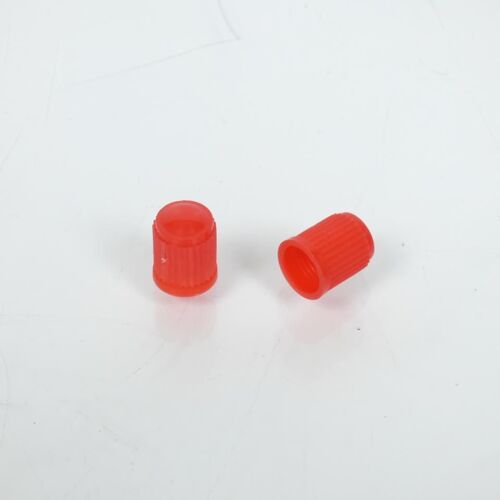 2 Bouchon De Valve Standard Plastique Rouge Pour Moto Scooter Deux Roues Cyclo