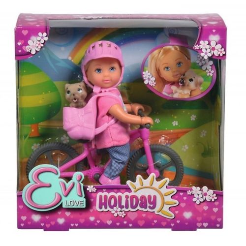 Simba ? Evi Holiday Poupée Articulée En Vélo Avec Chien, Couleur, 105733273038