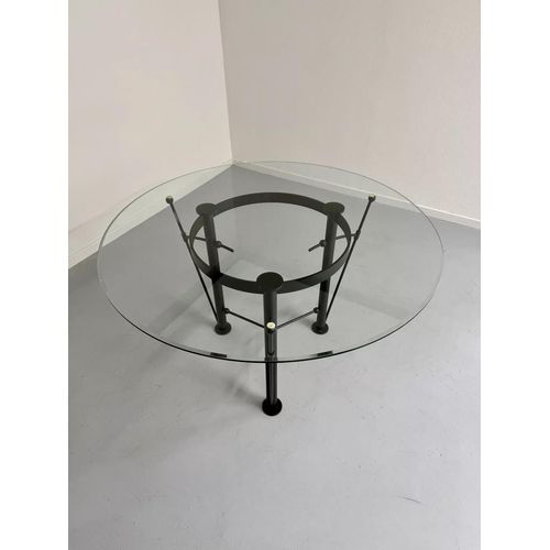 Table Verre Washington Design Jean Michel Wilmotte Ed Academy 1986 Transparent