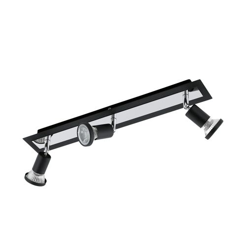 Eglo Sarria - Projecteur À 4 Lumières, Chrome, Noir, Gu10