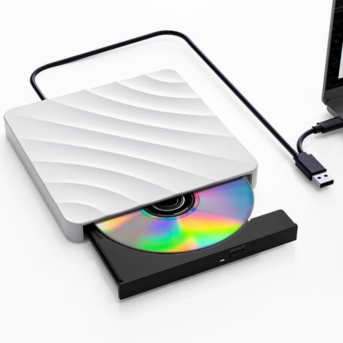 Lecteur CD DVD Externe pour PC, USB 3.0 Graveur DVD Externe Optiques Externes -/+ RW Drive, Lecture Rapide Lecteur dvd USB pour Windows, Mac OS, Linux, Ordinateur Portable, iMac, MacBook, Desktop